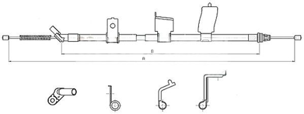 METZGER AUTOTEILE 17.0325 Cable pull, parking brake