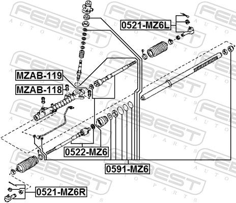 Mounting, steering gear-1