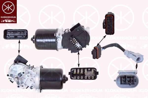 KLOKKERHOLM 60373270 Wiper motor