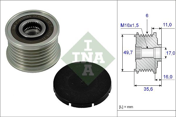 SCHAEFFLER INA 535 0016 10 Alternator freewheel clutch