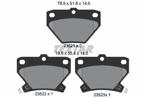 TEXTAR 2352101 Brake pad set, disc brake