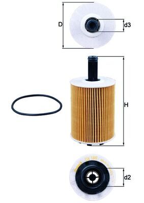 MAHLE OX 188D Oil filter