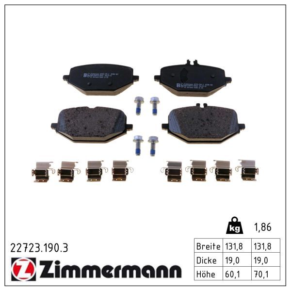 ZIMMERMANN 22723.190.3 Brake pad set, disc brake