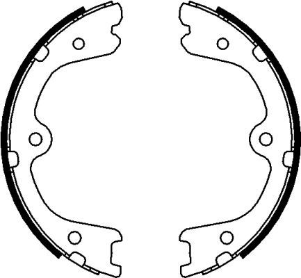 Brake Shoe Set, parking brake-1
