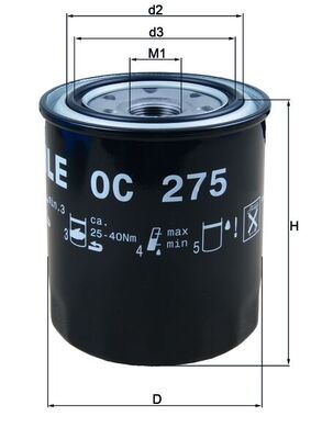 KNECHT OC 275 Oil filter
