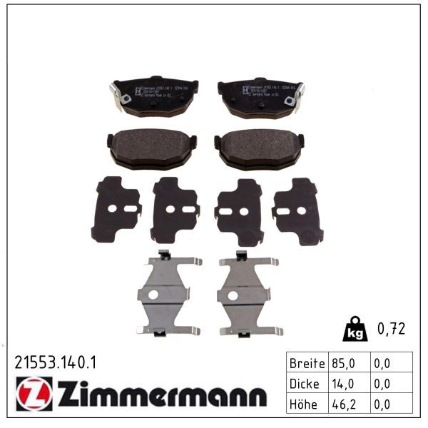 ZIMMERMANN 21553.140.1 Brake pad set, disc brake