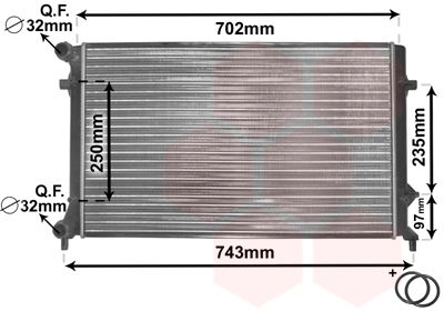 VAN WEZEL 58002204 Radiator, engine cooling
