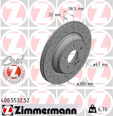 ZIMMERMANN 400.5532.52 Brake disc