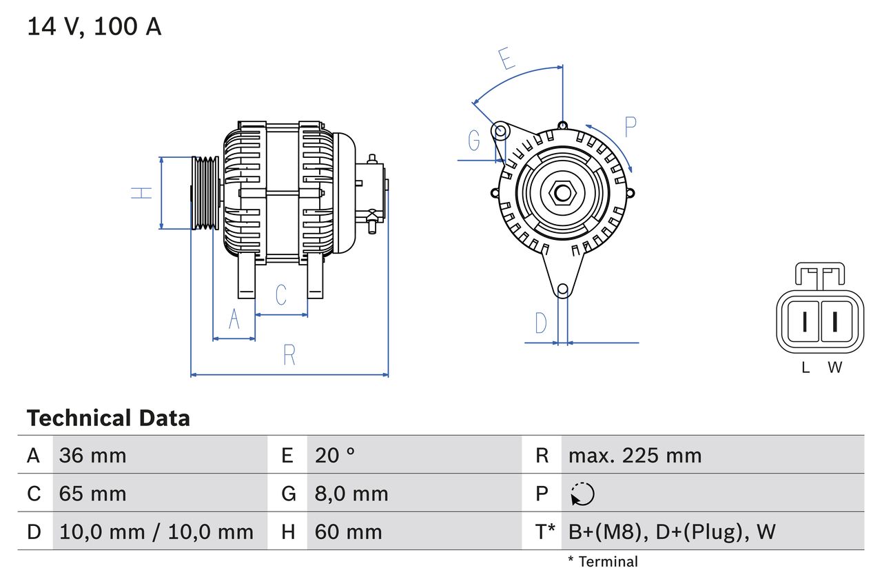 BOSCH 0 986 043 981 Alternator