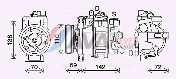 AVA CLEVER CHOICE AIAK411 Compressor, air conditioning