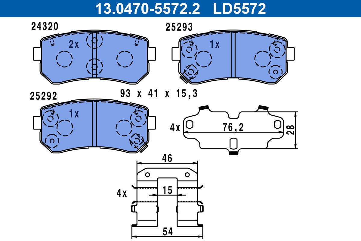 stabdžių trinkelių rinkinys, diskinis stabdys