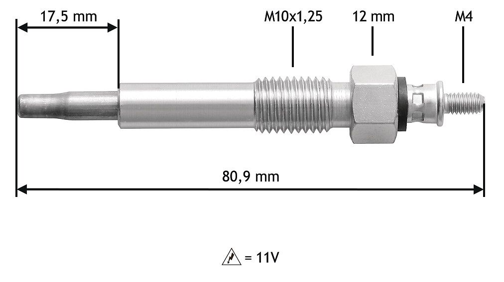 VALEO 345160 Glow plug