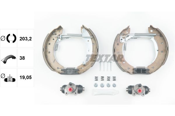 TEXTAR 84048000 Brake shoe set