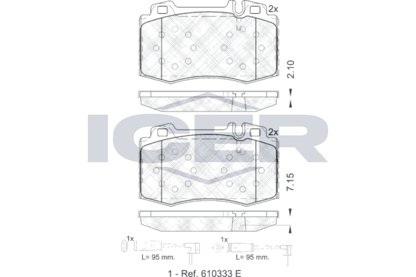 ICER 181389-203 Brake pad set, disc brake