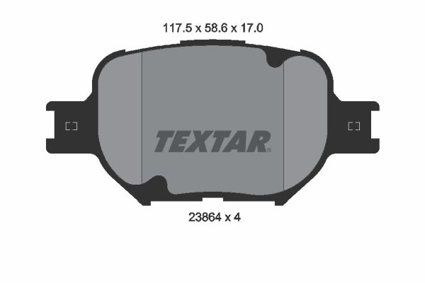 TEXTAR 2386401 Brake pad set, disc brake