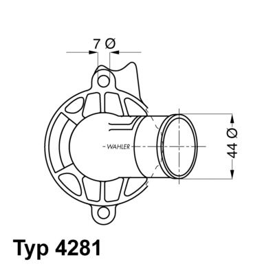 WAHLER 4281.87D Thermostat, coolant