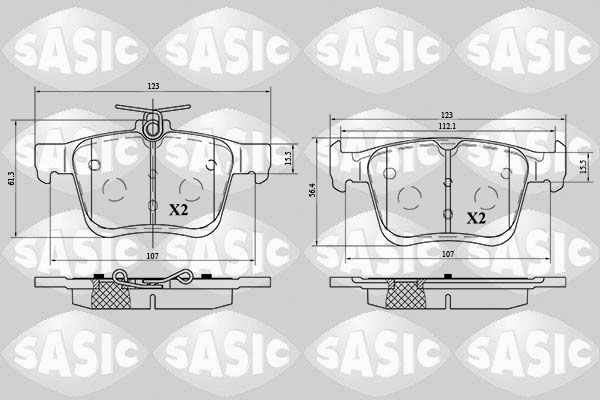 SASIC 6216075 Brake pad set, disc brake