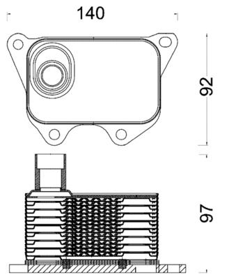 MAHLE CLC 185 000S Oil cooler, engine oil