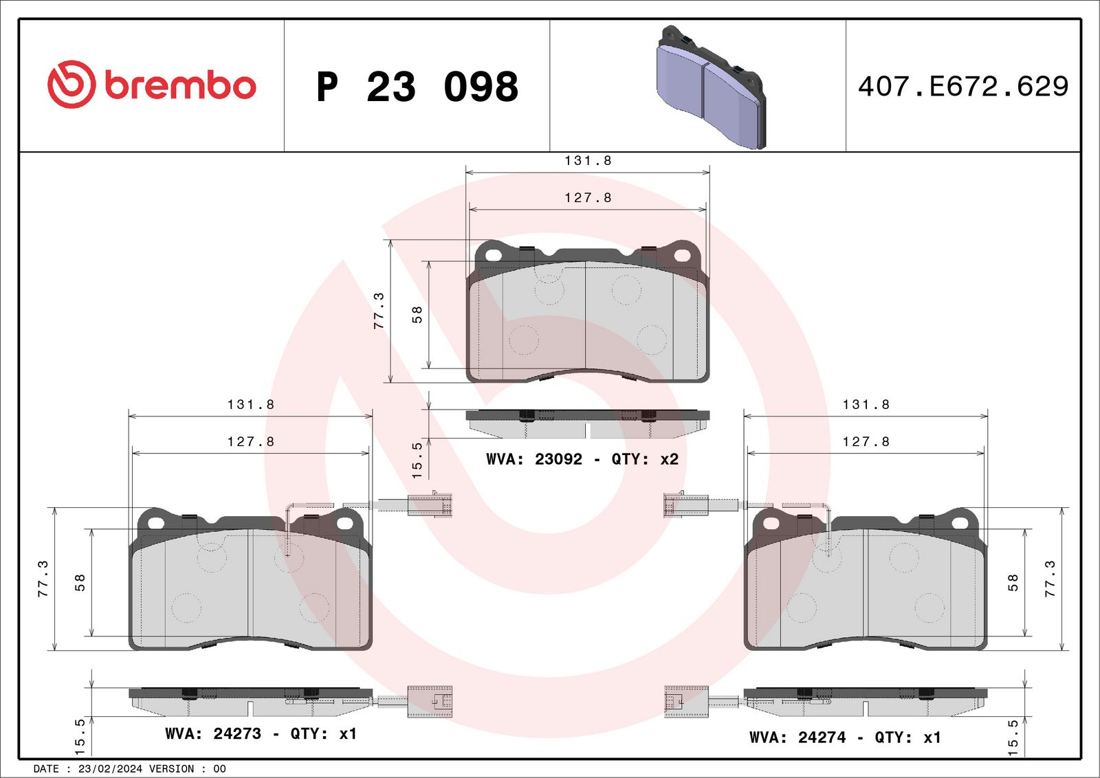Brake Pad Set, disc brake-1