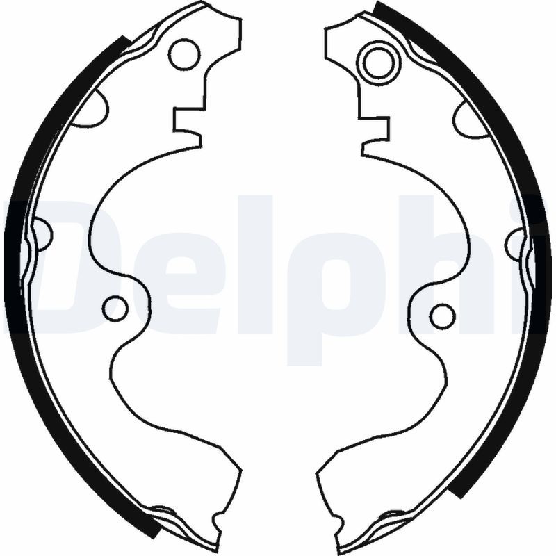 DELPHI LS1638 Brake shoe set