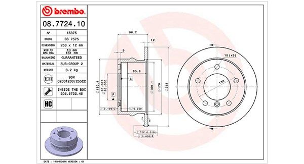 MAGNETI MARELLI 360406032800 Brake disc