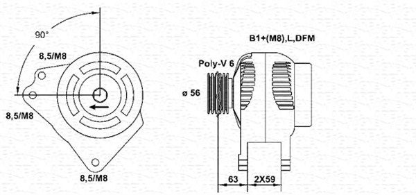 MAGNETI MARELLI 063533489010 Alternator
