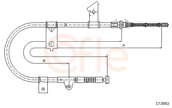 COFLE 17.0002 Cable pull, parking brake