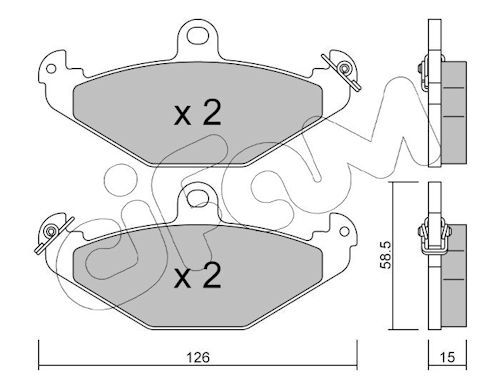 CIFAM 822-165-0 Brake pad set, disc brake