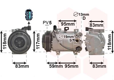 VAN WEZEL 8300K193 Compressor, air conditioning