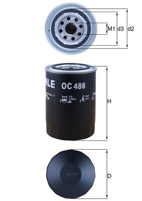 KNECHT OC 486 Oil filter