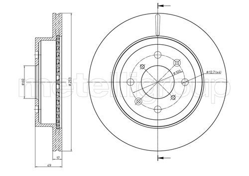 CIFAM 800-839C Brake disc