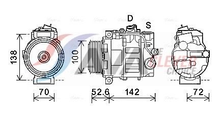 AVA CLEVER CHOICE MSAK639 Compressor, air conditioning