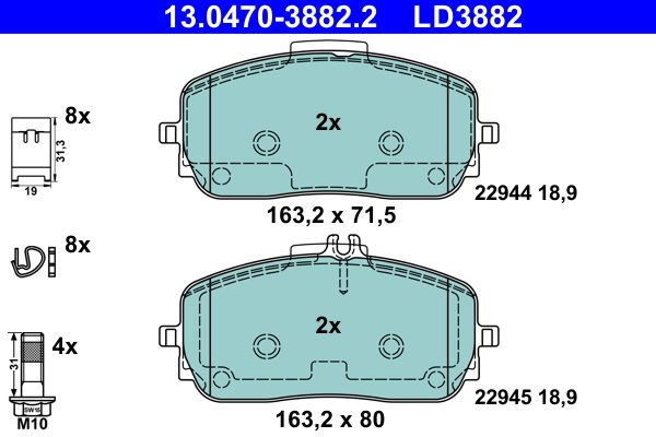 Brake Pad Set, disc brake