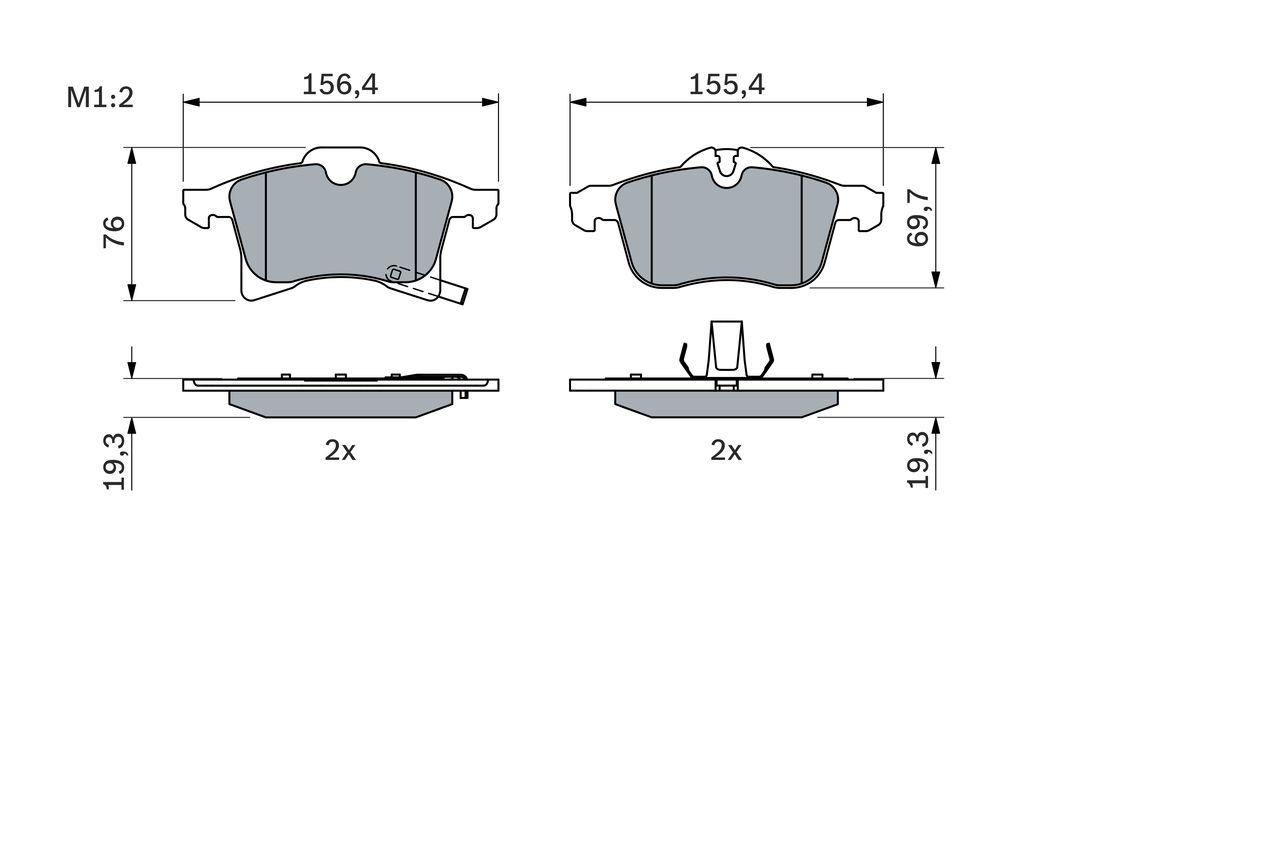 stabdžių trinkelių rinkinys, diskinis stabdys-6
