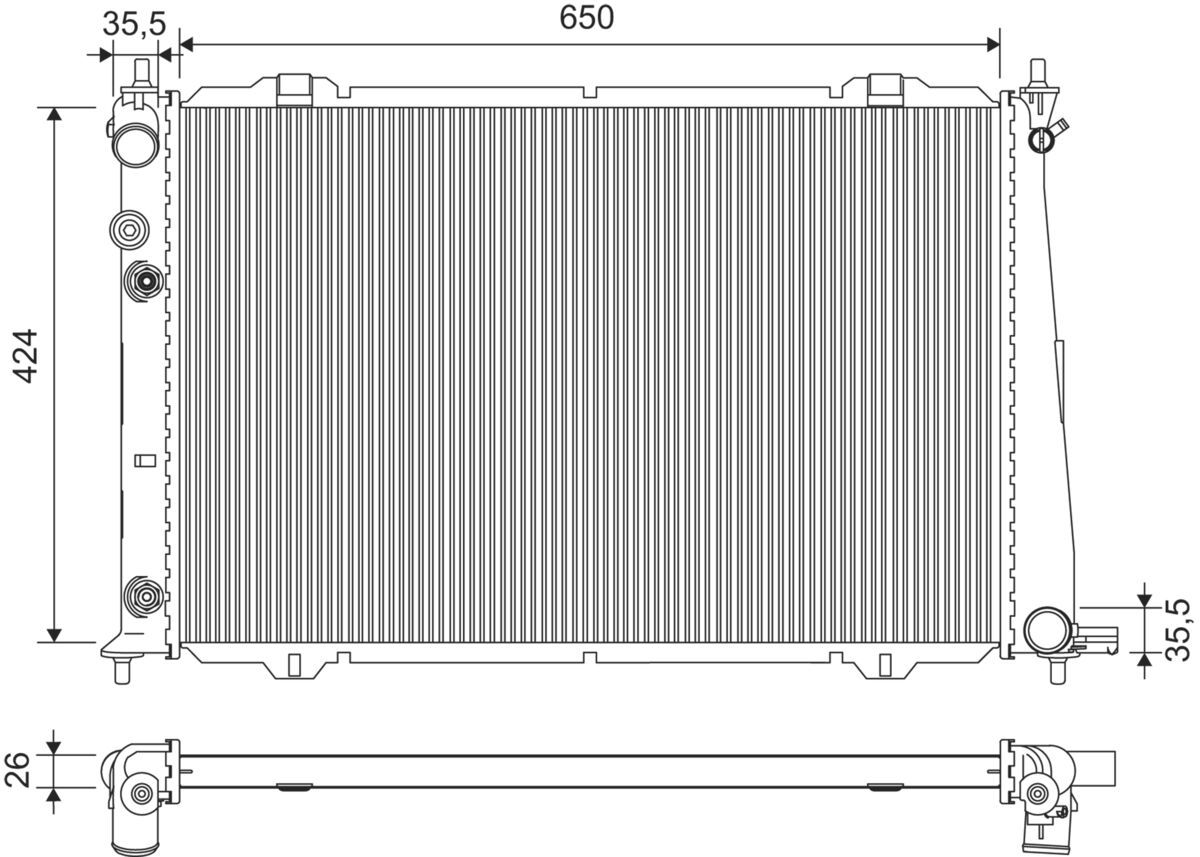 VALEO 734408 Radiator, engine cooling