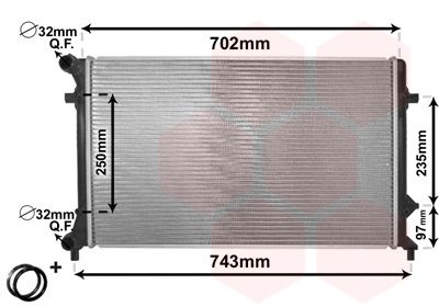 VAN WEZEL 58002205 Radiator, engine cooling