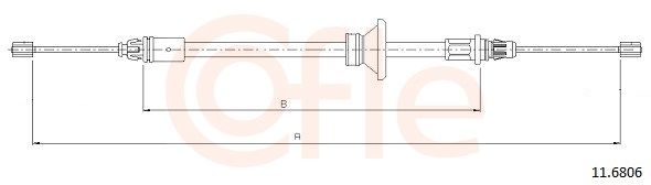 COFLE 11.6806 Cable pull, parking brake