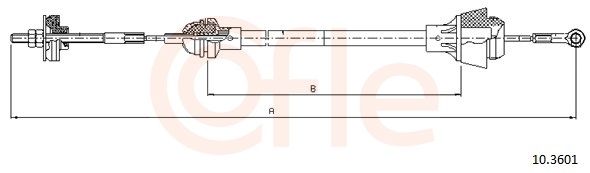 COFLE 10.3601 Cable pull, clutch control