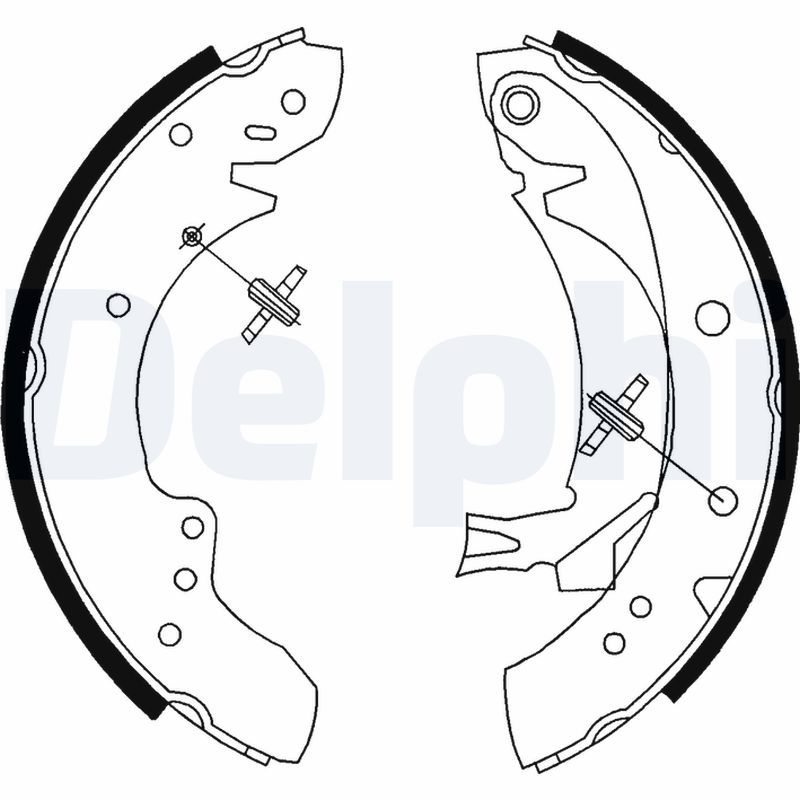 DELPHI LS1712 Brake shoe set