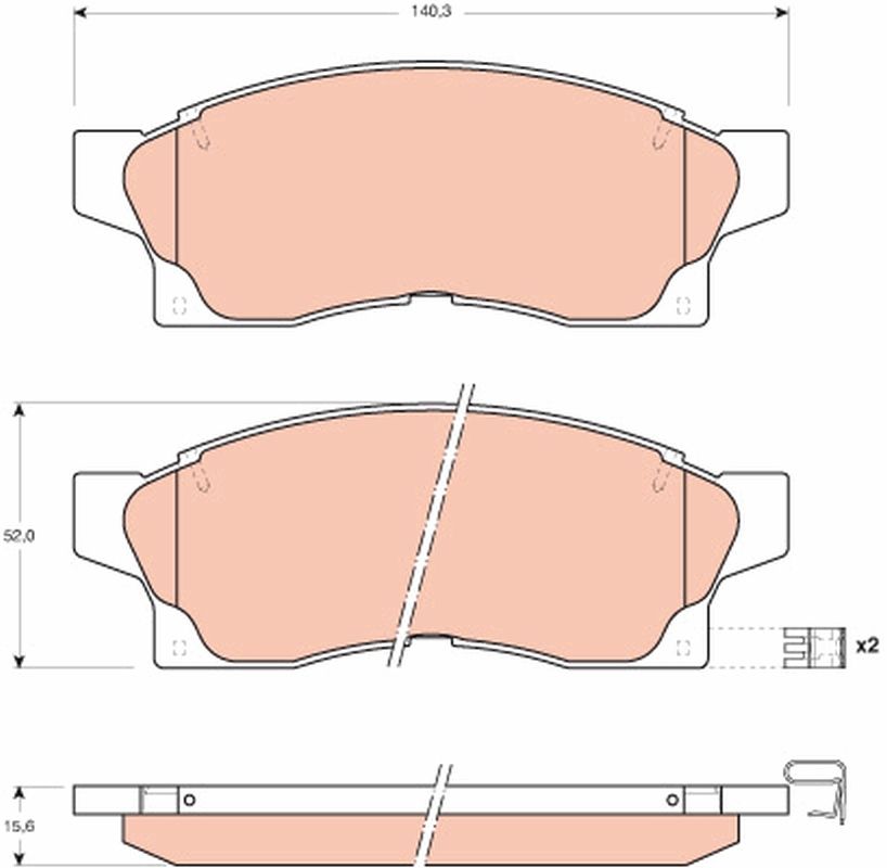TRW GDB877 Brake pad set, disc brake
