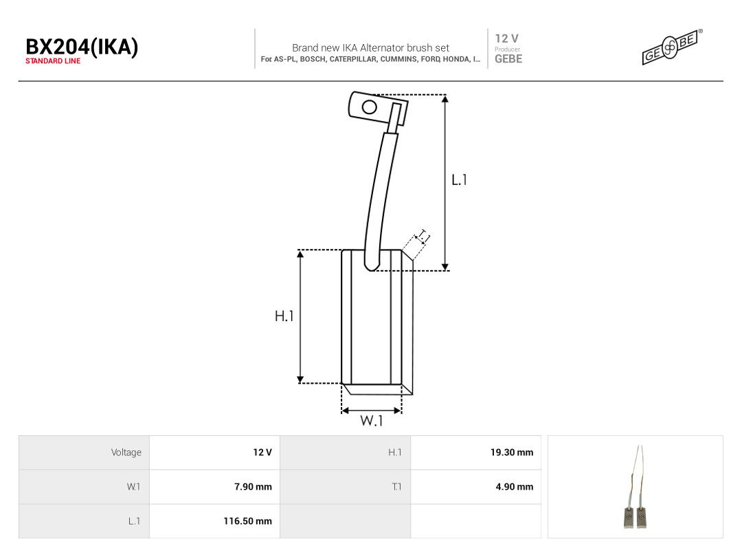 Carbon Brush, alternator-1
