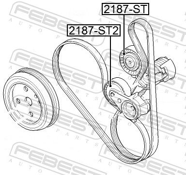 Tensioner Pulley, V-ribbed belt-1