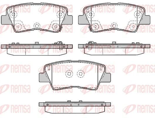 REMSA 1362.85 Brake pad set, disc brake