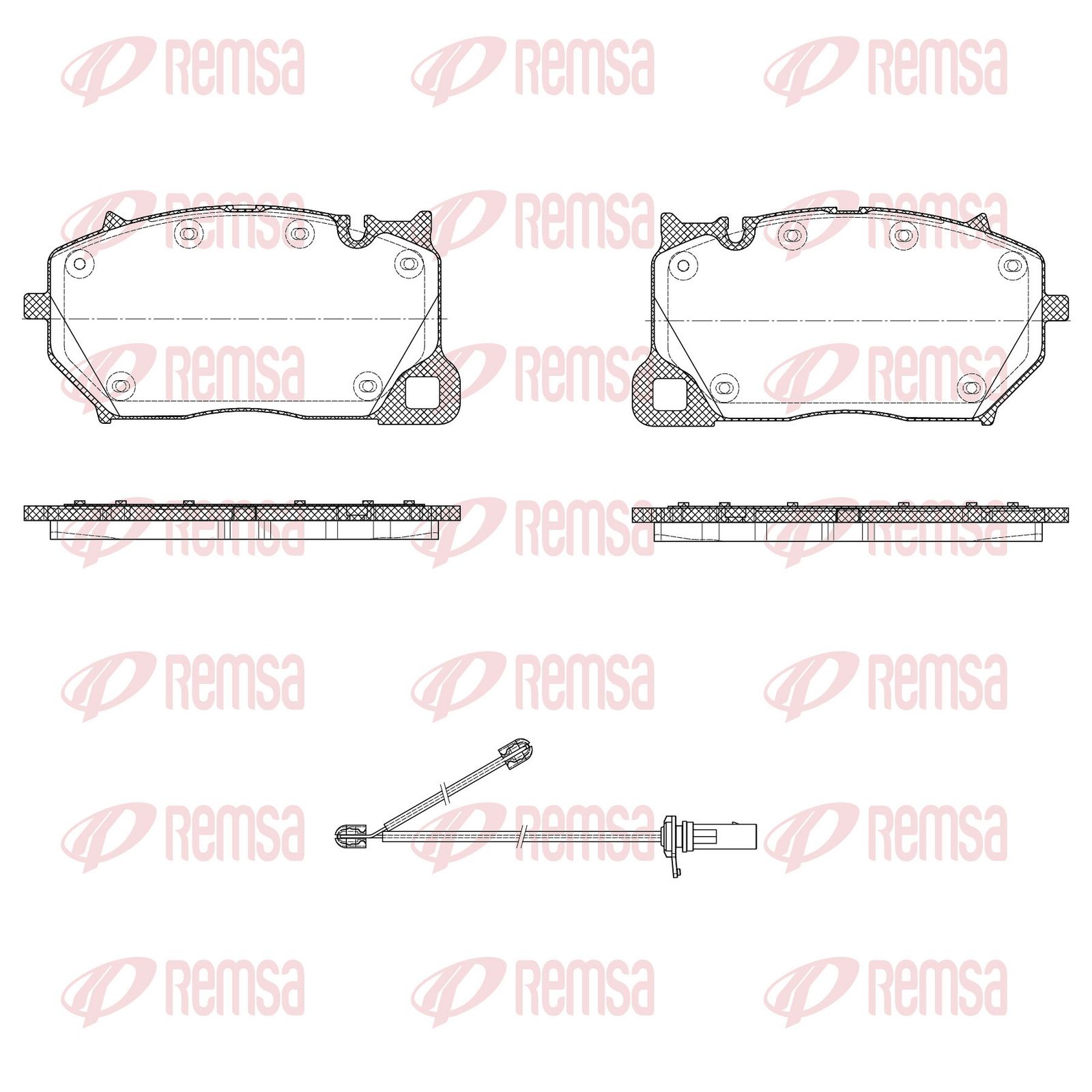 REMSA 1743.00 Brake pad set, disc brake