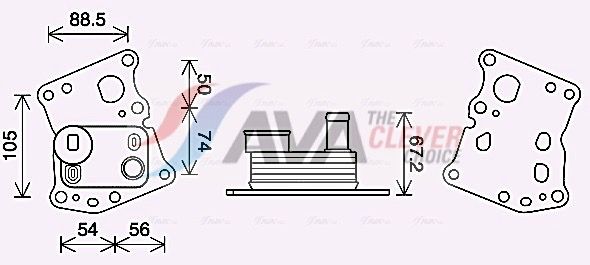 AVA CLEVER CHOICE MS3701 Oil cooler, engine oil