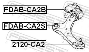 Mounting, control/trailing arm-1