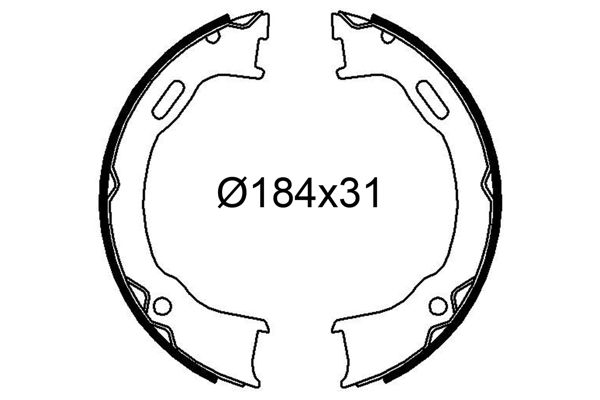 VALEO 564273 Brake shoe set