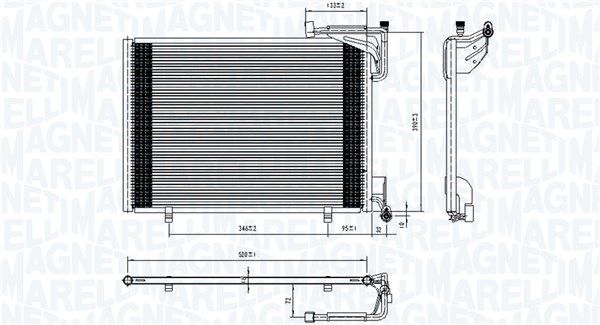 MAGNETI MARELLI 350203107100 Condenser, air conditioning