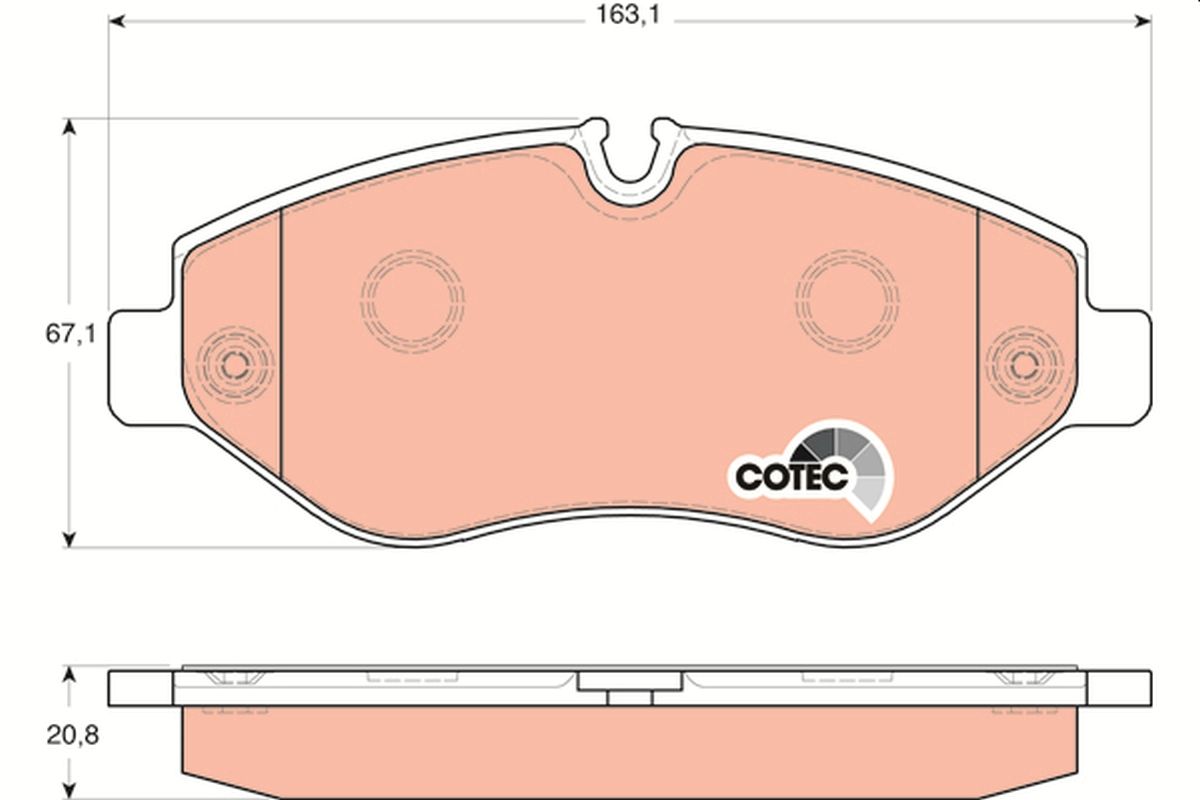 TRW GDB1698 Brake pad set, disc brake