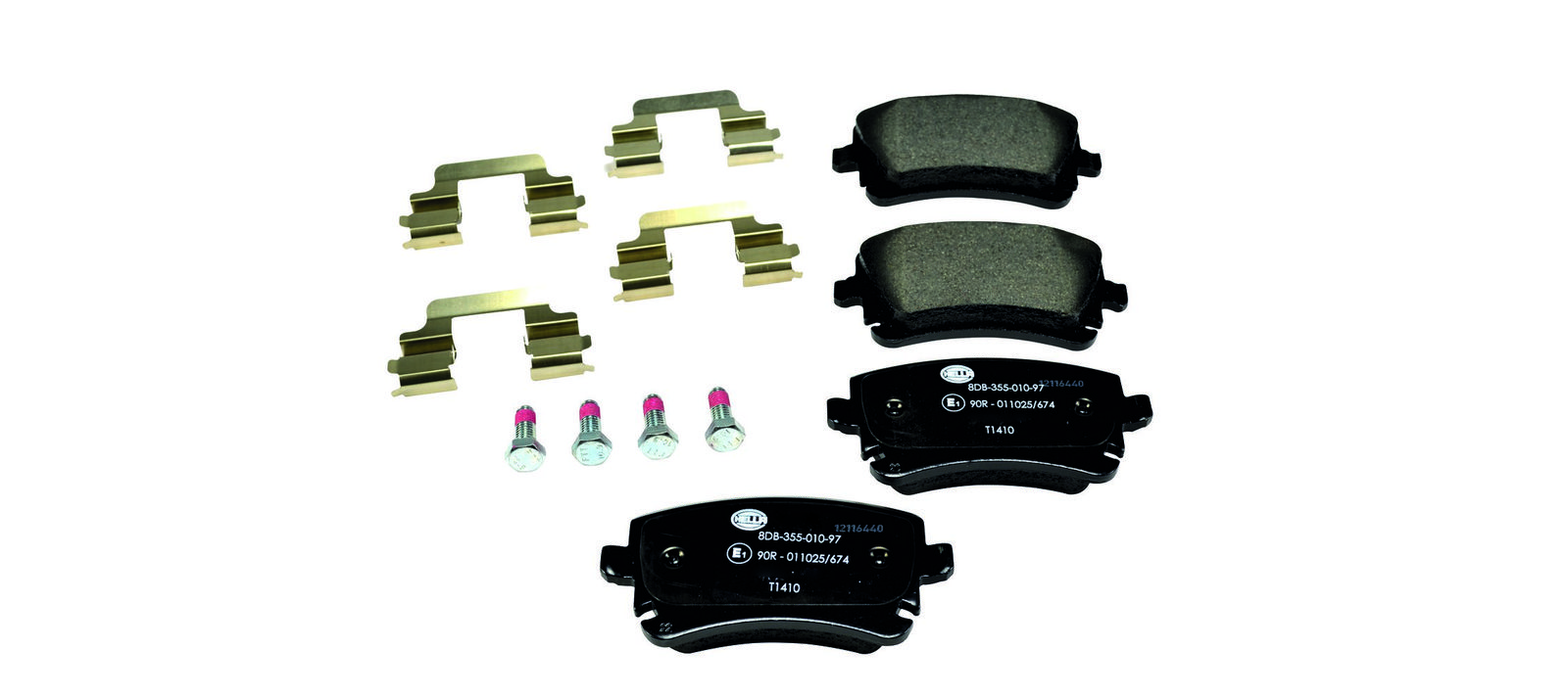 HELLA 8DB 355 010-971 Brake pad set, disc brake